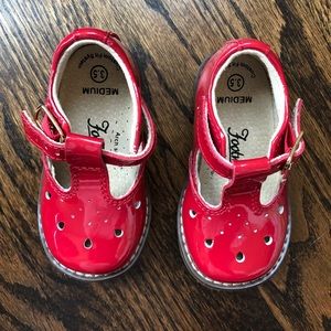 Footmates Size 3.5, Red Patent Leather, New!